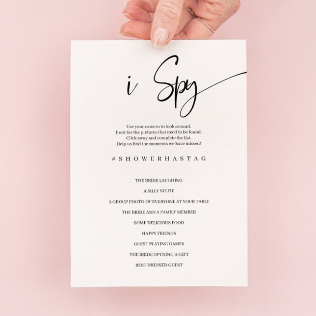 I spy Wedding or Bridal Shower Game Card (Creator Uploaded)