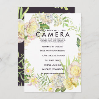 I Spy With My Little Camera Wedding Game Invitation