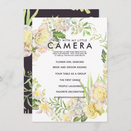 I Spy With My Little Camera Wedding Game Invitation