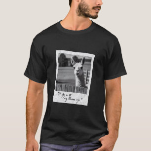 I Spy with My Llama Eye, Funny Peeking Llama Anima T-Shirt