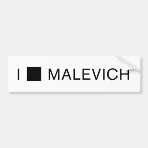 I [SQUARE] MALEVICH BUMPER STICKER