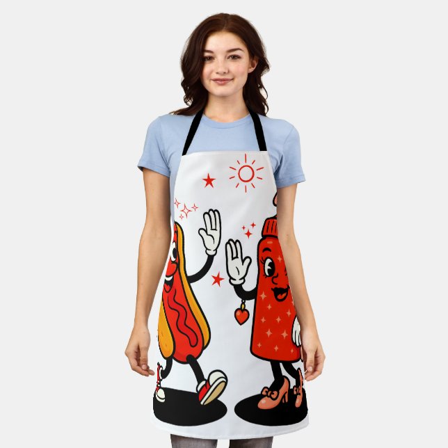 I Squirt On Juicy Wieners Adult Humor Funny Apron (Worn)