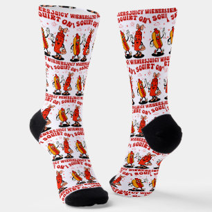 I Squirt On Juicy Wieners Adult Humor Funny Socks