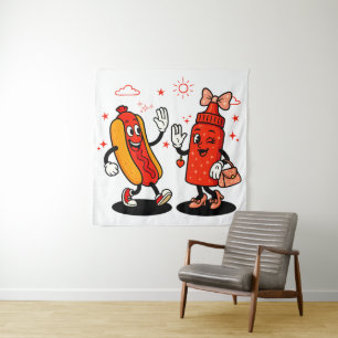 I Squirt On Juicy Wieners Adult Humor Funny Tapestry