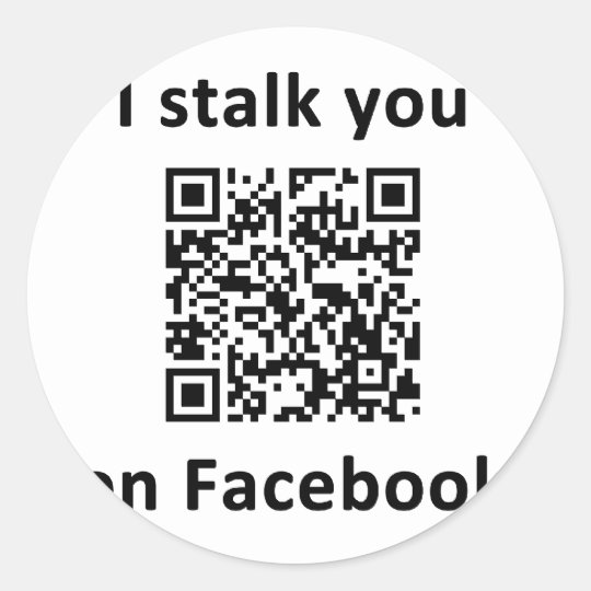 I stalk you on Facebook Classic Round Sticker