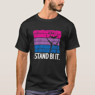 I Stand Bi It Vintage Bisexual Pride Rainbow Lgbt  T-Shirt