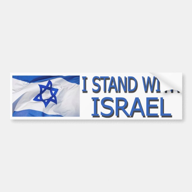 I STAND FOR ISRAEL BUMPER STICKER (Front)