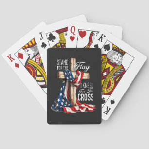 I Stand For The Flag And Kneel For The Cross Poker Cards