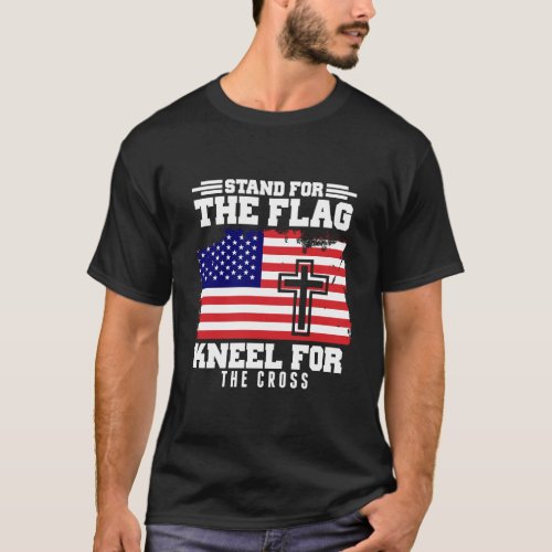 I Stand For The Flag And Kneel For The Cross Vinta T_Shirt