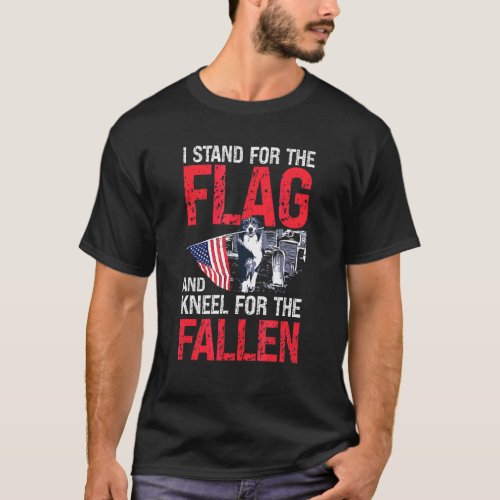 I Stand For The Flag And Kneel For The Fallen Memo T_Shirt