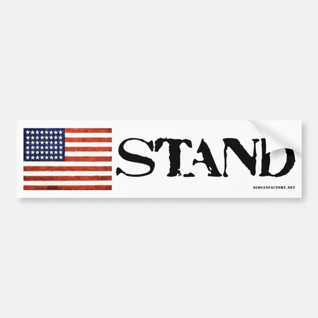 I Stand for the Flag! Bumper Sticker (Front)