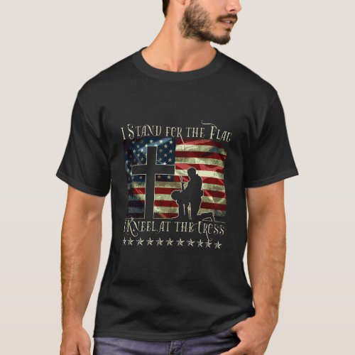 I Stand For The Flag I Kneel At The Cross Shirt Ve