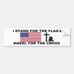 I Stand For The Flag,kneel For The Cross Bumper Sticker at Zazzle