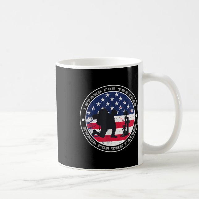 I Stand For The Flag Kneel For The Fallen Coffee Mug (Right)