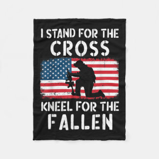 I Stand For The Flag Kneel For The Fallen - Fleece Blanket