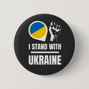 I stand for Ukraine - Support Ukrainians Button
