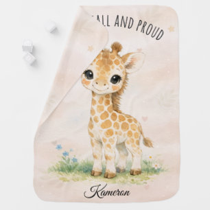 “I Stand Tall and Proud” Dreamy Little Giraffe Baby Blanket