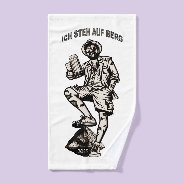 I stand up and drink my beer hand towel  (Hand Towel)