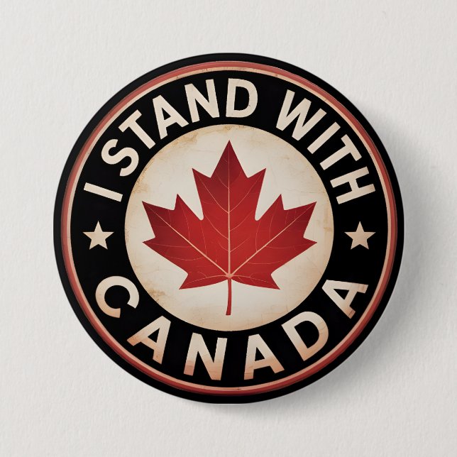 I stand with Canada Button (Front)