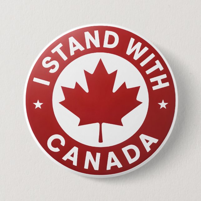 I stand with Canada Button (Front)
