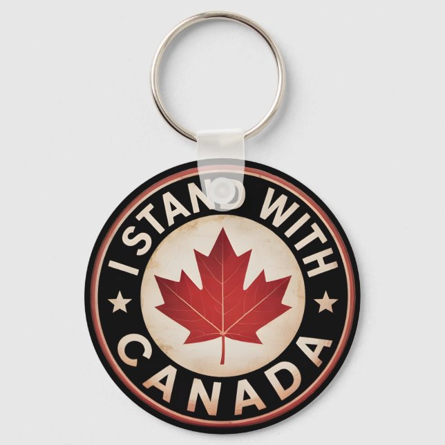 I stand with Canada Keychain (Front)