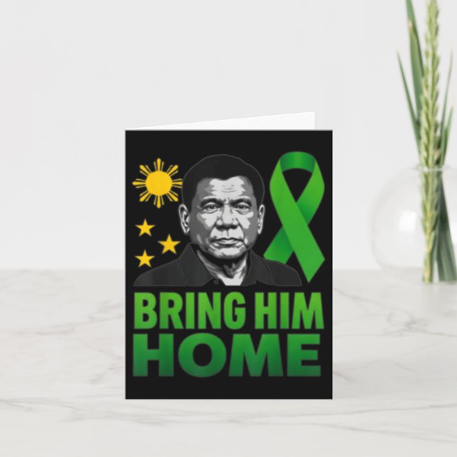 I Stand With Duterte Prrd For The Filipino  Card (Front)