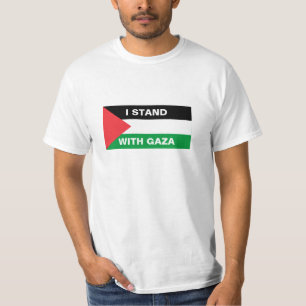 I stand with Gaza custom text Palestine flag T-Shirt
