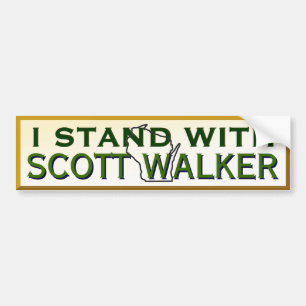 I Stand With Governor Scott Walker Bumper Sticker