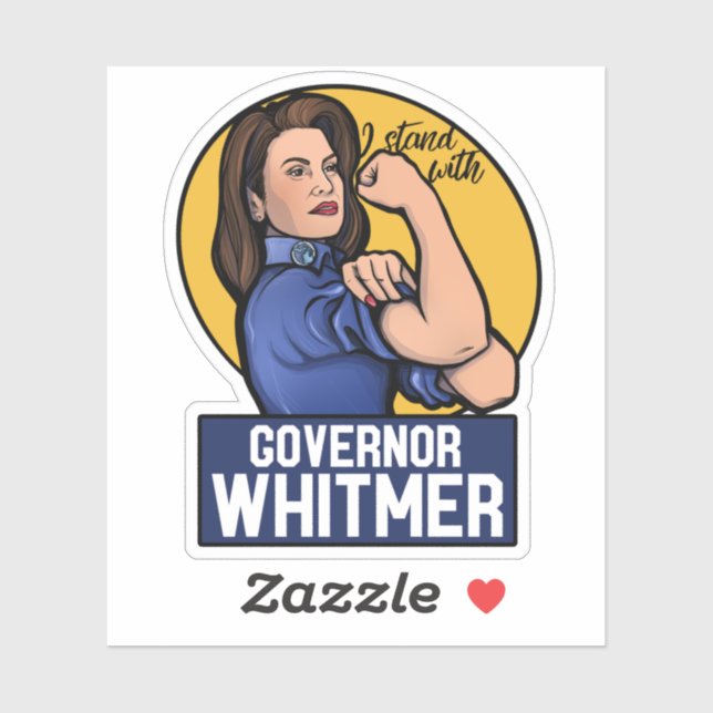 I stand with Governor Whitmer Sticker (Sheet)