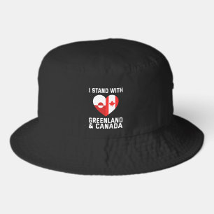 I Stand With Greenland And Canada Bucket Hat