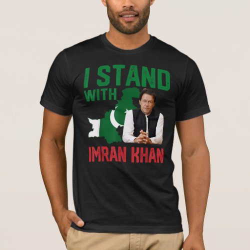 I Stand With Imran Khan PTI Party Pakistan Support T_Shirt