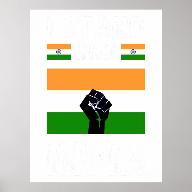 I stand with india poster (Front)