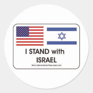 I stand with Irael Classic Round Sticker