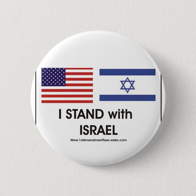 I stand with Irael Pinback Button (Front)