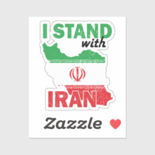 I stand with iran sticker