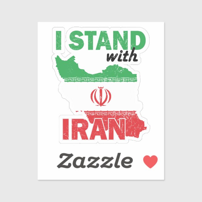 I stand with iran sticker (Sheet)