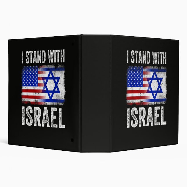 I Stand with Israel 3 Ring Binder (Background)