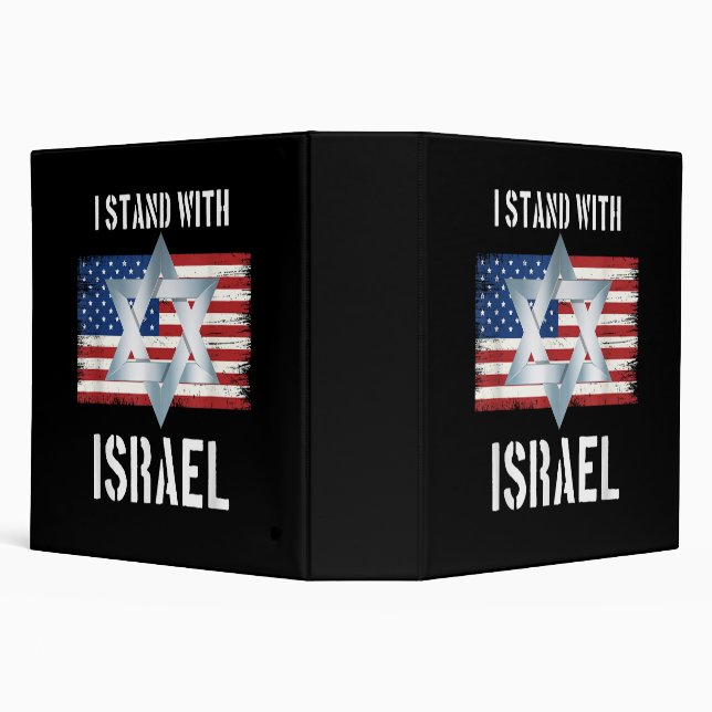 i stand with israel 3 ring binder (Background)
