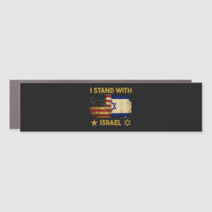 I Stand with Israel America Flag Car Magnet