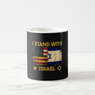I Stand with Israel America Flag Coffee Mug