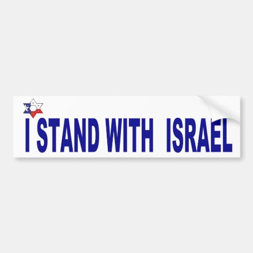 I Stand With Israel BUMPER Bumper Sticker