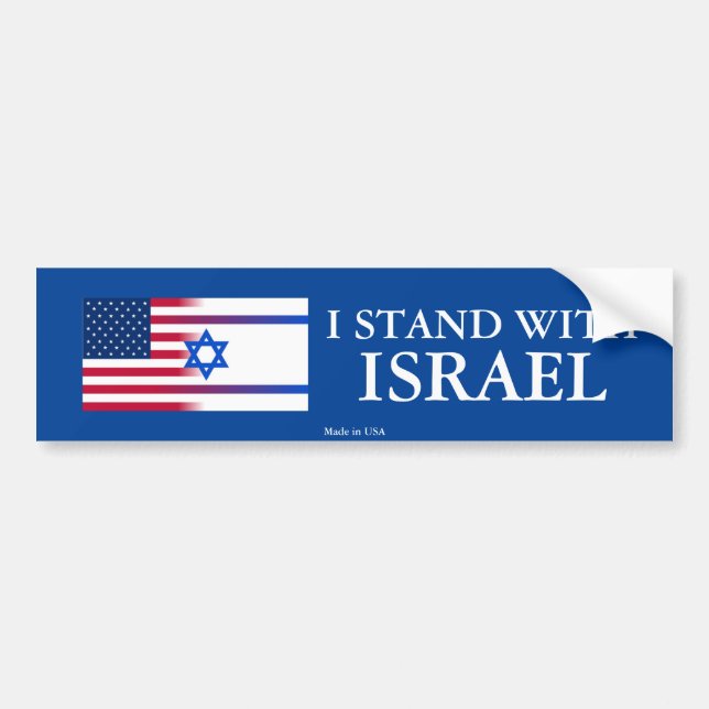 I Stand With Israel Bumper Sticker (Front)