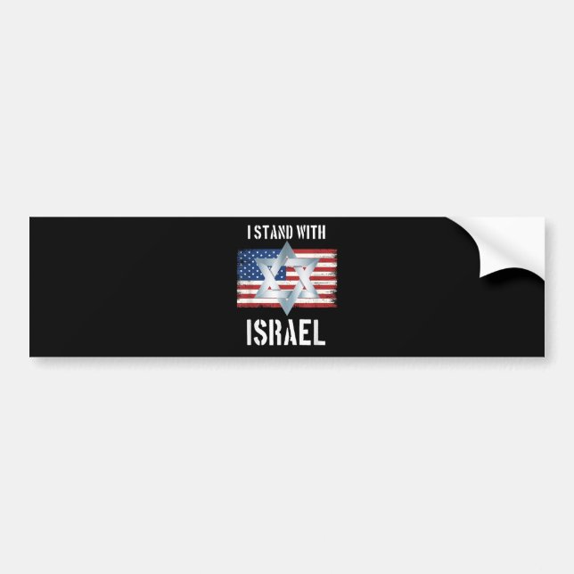 i stand with israel  bumper sticker (Front)