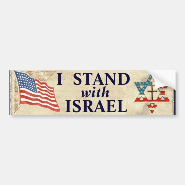 I Stand with Israel Bumper Sticker (Front)