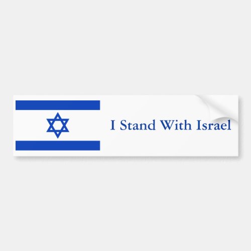 I Stand With Israel Bumper Sticker