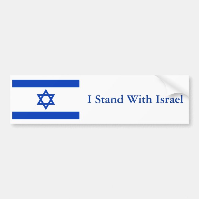 I Stand With Israel Bumper Sticker (Front)