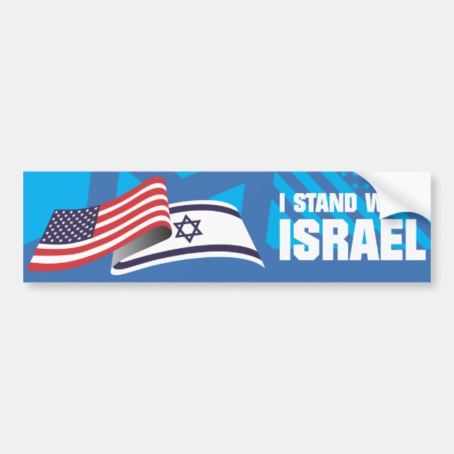 I STAND WITH ISRAEL BUMPER STICKER (Front)