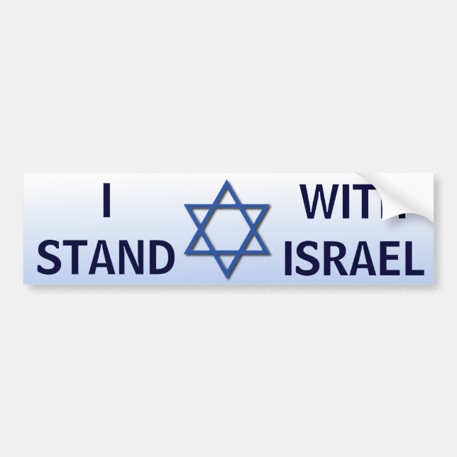 I Stand With Israel Bumper Sticker (Front)