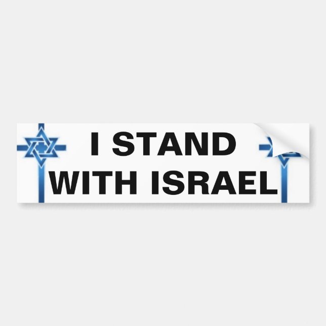 I STAND WITH ISRAEL BUMPER STICKER (Front)