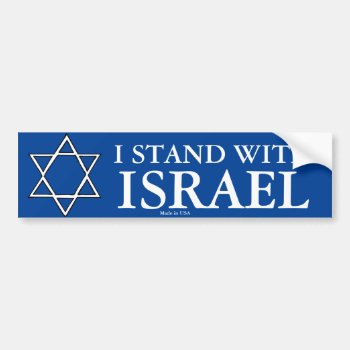 I Stand With Israel Bumper Sticker by Hodge_Retailers at Zazzle